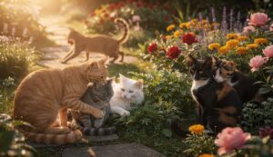 Kocie kolonie w ogrodzie: naukowcy odkryli ukrytą sieć społeczną