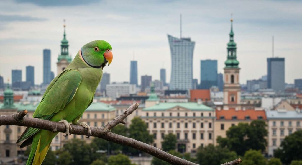 Aleksandretty obrożne zadomowiły się w Warszawie: co to oznacza dla rodzimych gatunków?