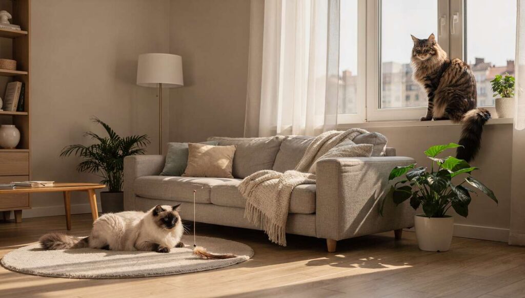 Ragdoll czy Maine Coon: która rasa lepiej znosi życie w polskim bloku?