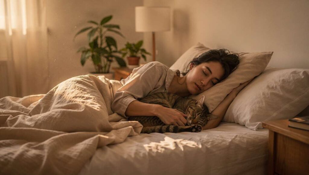 Według psychologów osoby śpiące ze swoim kotem mają te 3 cechy osobowości