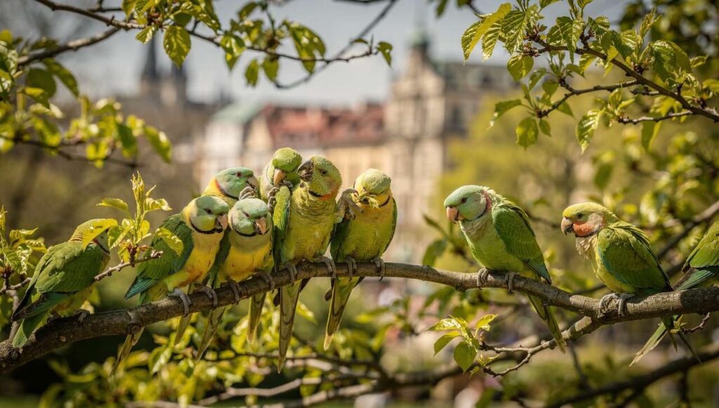 Papugi aleksandretty w Krakowie: ornitolodzy z OTOP policzyli już ponad 200 osobników