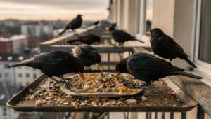 Kosy na balkonach w marcu — ornitolodzy podają 4 zasady bezpiecznego dokarmiania